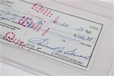 Sam Snead Signed 12/30/1985 Personal Check to The Home Insurance Co. PSA/DNA 83511587 MINT 9