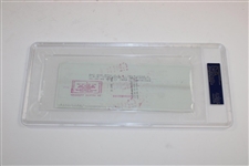 Sam Snead Signed 12/30/1985 Personal Check to The Home Insurance Co. PSA/DNA 83511587 MINT 9