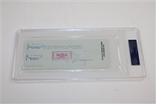 Sam Snead Signed 10/14/1984 Personal Check to Webb Plumbing PSA/DNA 83511599 MINT 9
