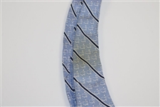 Augusta National Golf Club White Logo on Lt Blue with Navy Striped Necktie - Used