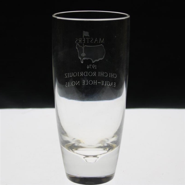 Chi-Chi Rodriguez's 1974 Masters Awarded Eagle Hole #13 Steuben Crystal Highball Glass