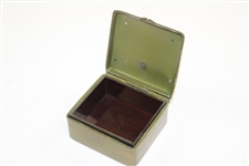 Vintage Golf Club with Hand Cut Gutty Golf Ball Themed Green Keepsake Box - J.B.