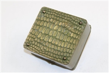 Vintage Golf Club with Hand Cut Gutty Golf Ball Themed Green Keepsake Box - J.B.