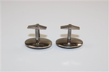 Pair of Post-Swing Golfer Themed Oval Shaped Cuff Links