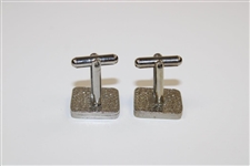 Pair of Post-Swing Golfer Themed Square Shaped Cuff Links