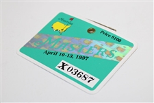 1997 Masters Tournament SERIES Badge #X03687 - Tiger Woods Winner