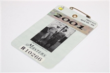 2001 Masters Tournament SERIES Badge #R10266 - Tiger Woods Winner
