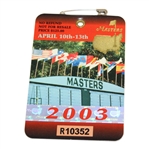 2003 Masters Tournament SERIES Badge #R10352 - Mike Weir Winner