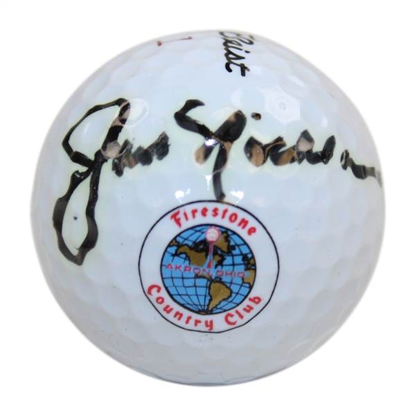 Jack Nicklaus Signed Firestone C.C. (Site of 1975 PGA Champ Win) Logo Golf Ball JSA ALOA
