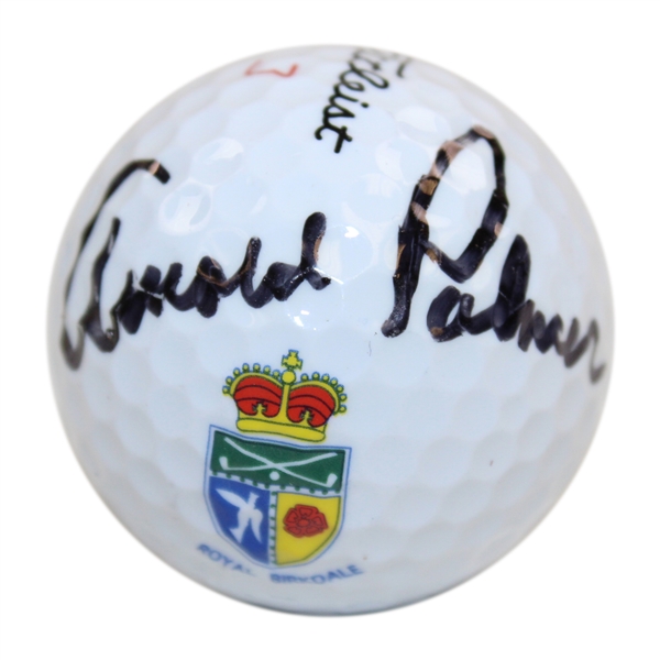 Arnold Palmer Signed Royal Birkdale (Site of 1961 Open Champ. Win) Logo Golf Ball JSA ALOA