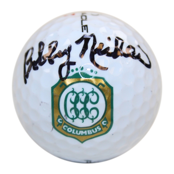 Bobby Nichols Signed Columbus Country Club Logo Golf Ball - Site of '64 PGA Championship Win JSA ALOA
