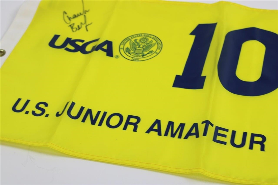 Charlie Beljan Signed 2002 US Junior Amateur at AAC Course Flag JSA ALOA