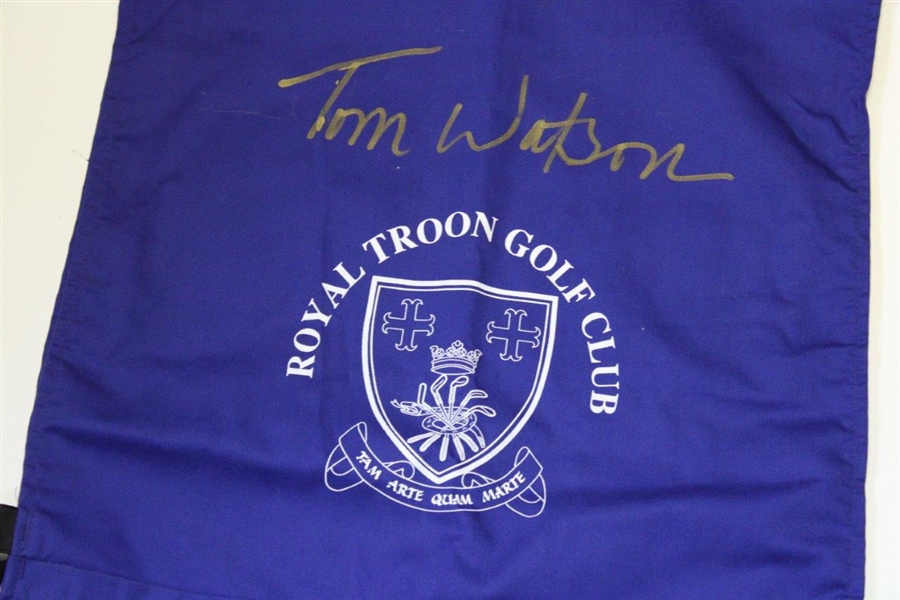 Tom Watson Signed Royal Troon Golf Club Blue Course Caddy Bib #164 JSA ALOA