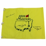 Jim Nantz Signed Masters Flag w/Hello Friends/CBS/A Tradition Unlike Any Other JSA ALOA