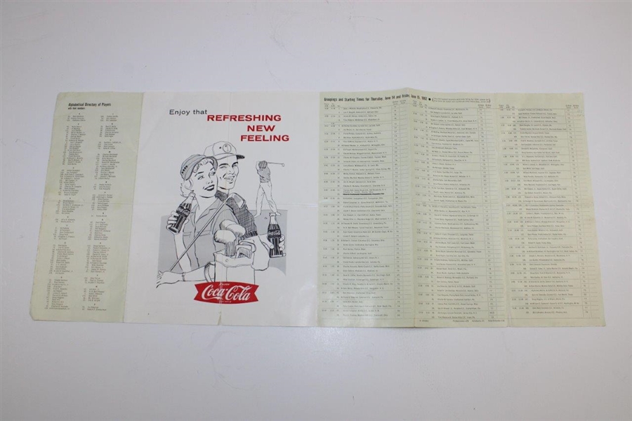 1962 US Open Spectator Guide And Course Guide (Nicklaus 1St Major)