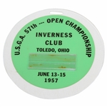 1957 US Open Player Bag Tag