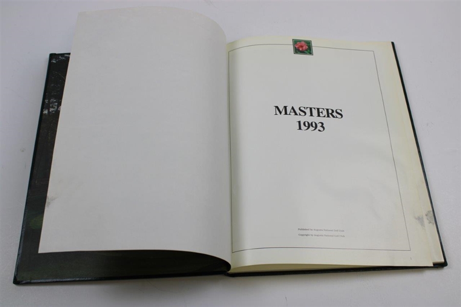 1993 Masters Tournament Green Annual Book
