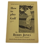 1929 How To Play Golf by Bobby Jones 1st Edition Booklet
