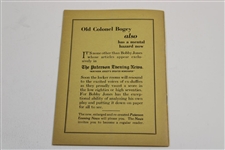 1929 'How To Play Golf' by Bobby Jones 1st Edition Booklet