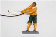 Cable Operated Swinging Golfer w/Original Box & Four (4) Steel Golf Balls