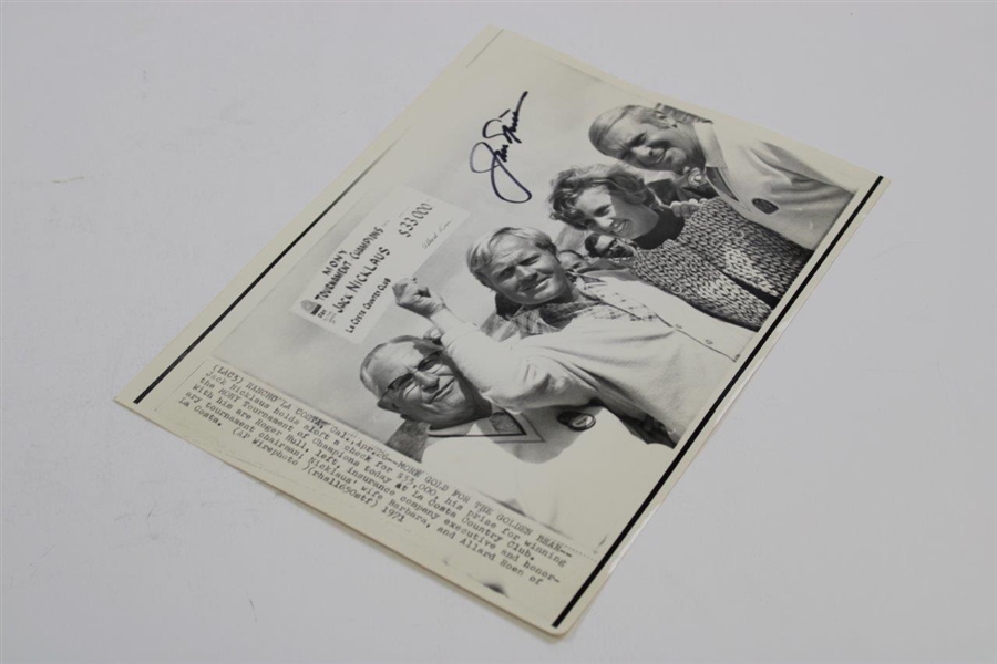 Jack Nicklaus Signed 1971 Tournament of Champions Photo JSA ALOA