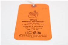 1955 Masters Tournament Third Round Saturday Ticket #2177 - Cary Middlecoff Winner