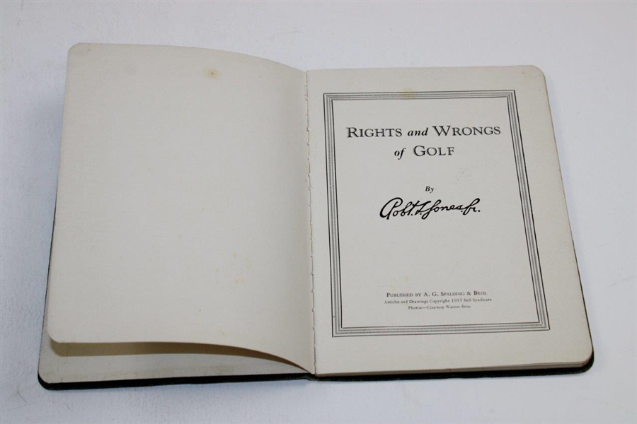 1935 Rights And Wrongs Of Golf By Bobby Jones