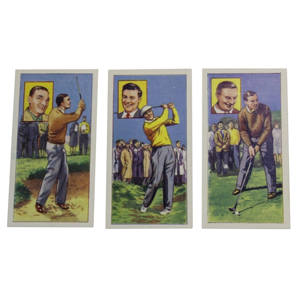 Ben Hogan, Henry Cotton & Peter Thomson Flight Stars Golf Cards