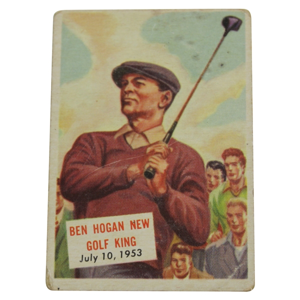 Ben Hogan 'New Golf King' 1954 Topps Scoops #129 Golf Card