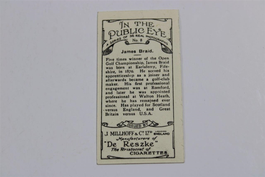 James Braid In The Public Eye Card #8