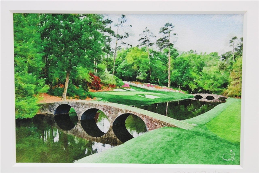 Augusta National Amen Corner Hogan Bridge Signed By Artist Water Color Print