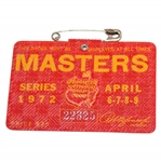 1972 Masters Tournament Series Badge #22325 - Jack Nicklaus Winner