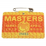 1975 Masters Tournament Series Badge #28015 - Jack Nicklaus Winner