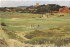 Original Golf Links Oil Painting On Canvas by Artist Alfred Parsons (1847-1920)