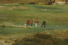 Original Golf Links Oil Painting On Canvas by Artist Alfred Parsons (1847-1920)