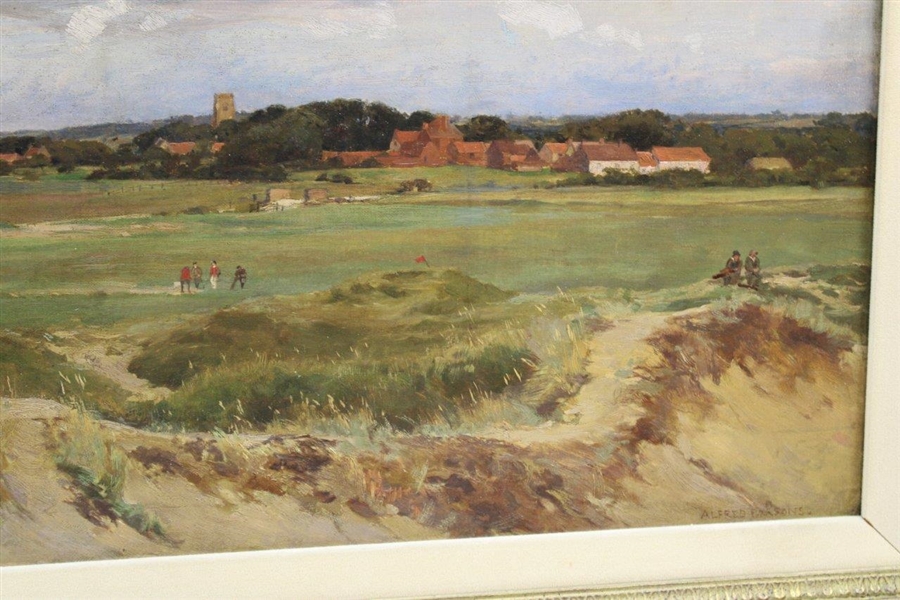 Original Golf Links Oil Painting On Canvas by Artist Alfred Parsons (1847-1920)