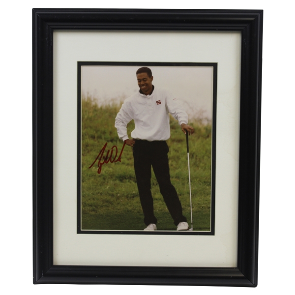 Tiger Woods Circa 1995 Signed Stanford Photo - Framed JSA ALOA