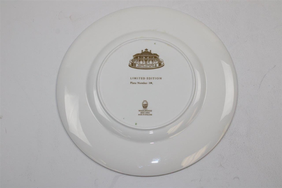 Augusta National Clubhouse Wedgwood Bone China Ltd Ed Plate #114 - Gifted to Bobby Jones' Son Robert Tyre III