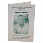 Deane Bemans Personal 1960 West Penn Golf Association Arnold Palmer Program