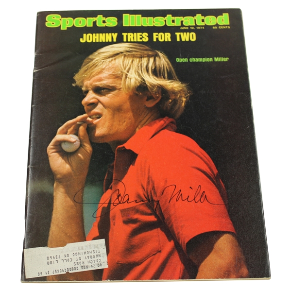 Johnny Miller Signed 1974 Sports Illustrated Magazine JSA ALOA