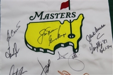 Jack Nicklaus, Gary Player & 15 other Champs Signed Masters Garden Flag JSA ALOA