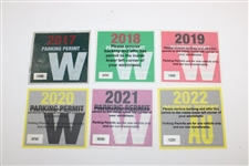 Lot of 6 Masters Patron Parking Passes