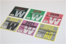 Lot of 6 Masters Patron Parking Passes