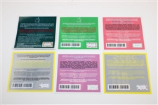 Lot of 6 Masters Patron Parking Passes