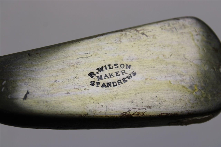 Vintage R. Wilson Maker St. Andrews Smooth Face Iron with Shaft Stamp