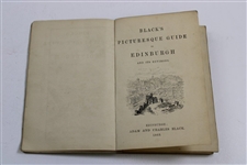 1865 'Black's Guide to Edinburgh' 1st Edition by Adam & Charles Black - Bruntsfield Links & Rules Content 