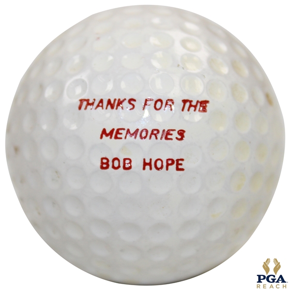 Bob Hope's Personal Used Thanks For The Memories Bob Hope TP  Golf Ball
