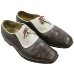 President Dwight D. Eisenhower's Personal Worn Brown & White Golf Shoes 
