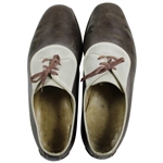 President Dwight D. Eisenhower's Personal Worn Brown & White Golf Shoes 