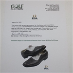 President Dwight D. Eisenhower's Personal Worn Brown & White Golf Shoes 